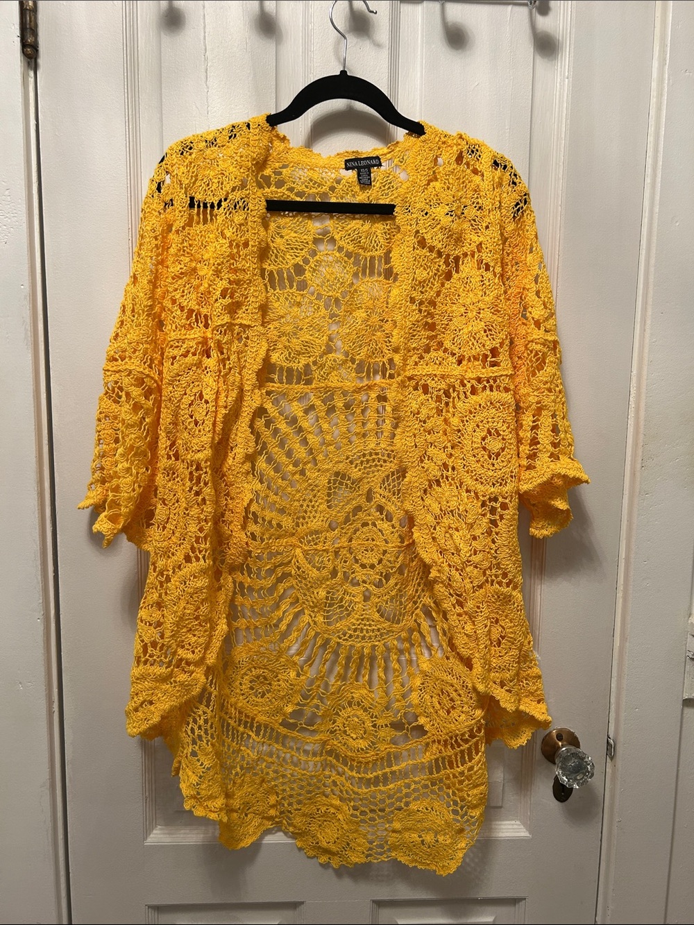 Nina Leonard Crochet Duster